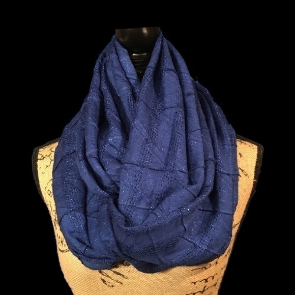 𝅺CEJON Scarf/Neck warmer, Endless LOOP Scarf, ROYAL BLUE SPARKLE, NWOT - Picture 1 of 6